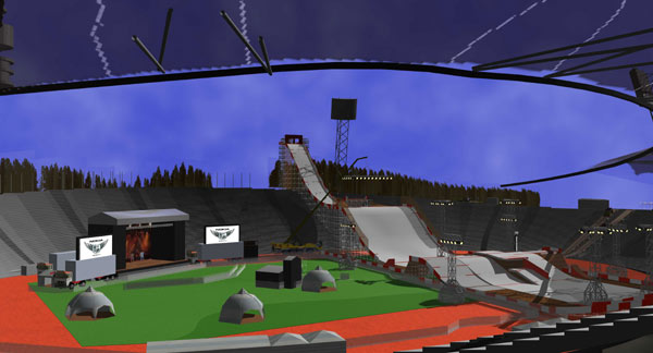 So sieht es am 1. Dezember im Olympiastadion aus Foto: Nokia Air & Style