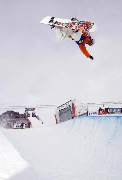 Der Finne Markus Malin bei den BEO 2008 in Laax.  Foto: Marcel L�mmerhirt
