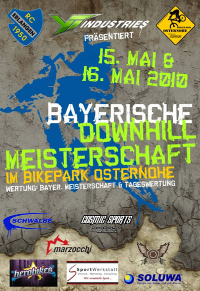 Flyer: Downhillmeisterschaften Osterhohe 2010.  Foto: Veranstalter