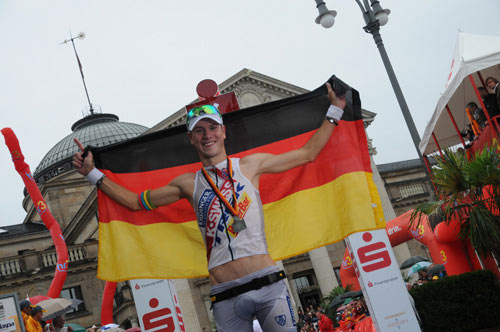 Michael Raelert beim Ironman 70.3 in Wiesbaden 2010.  Foto: Veranstalter