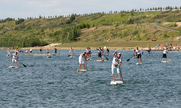 uperflavor German SUP Challenge: Teilnehmer rocken Stopp in Leipzig.  Foto: superflavor.de