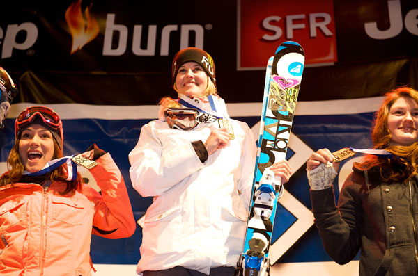 Sarah Burke gewinnt die Winter X Games 2011.  