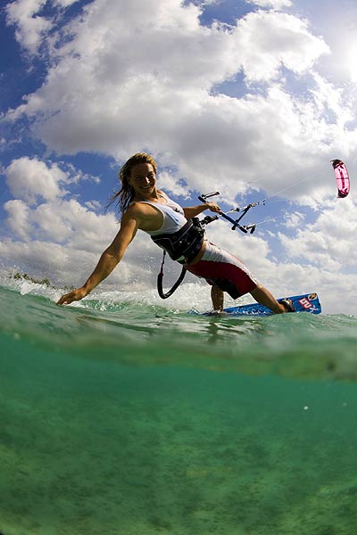 Kitesurfen mit Weltmeisterin Kristin Boese 